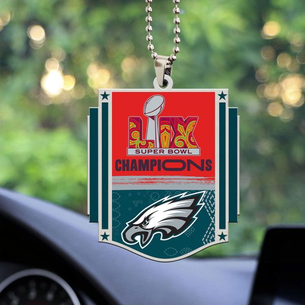 Philadelphia Eagles Custom Shape 2-sided Acrylic Car Ornament - MAITM 9848