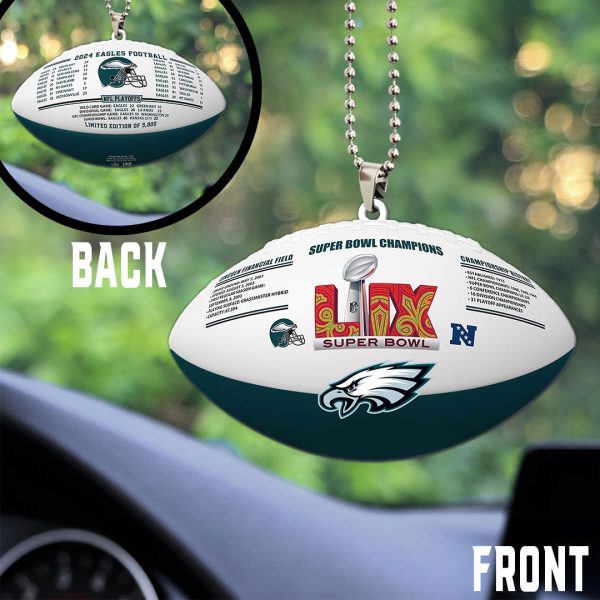 Philadelphia Eagles Custom Shape 2-sided Acrylic Car Ornament - MAITM 9918