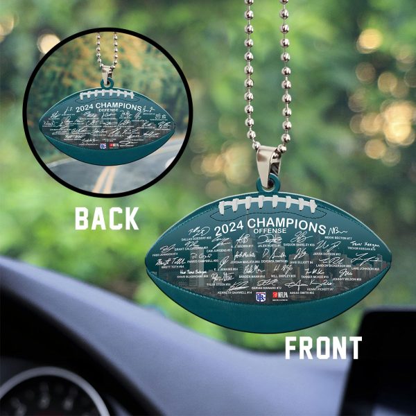 Philadelphia Eagles Custom Shape 2-sided Acrylic Car Ornament - MAITM 9934