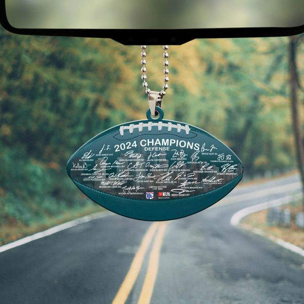 Philadelphia Eagles Custom Shape 2-sided Acrylic Car Ornament - MAITM 9934