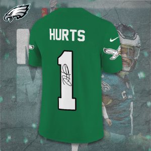 Philadelphia Eagles x Jalen Hurts Football 3D Football Jersey w. Collar Logo - TANTN 10951