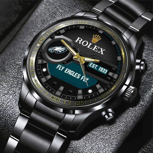 Philadelphia Eagles x Rolex Black Stainless Steel Watch - MAITM 9948