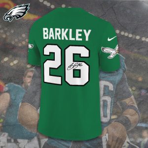 Philadelphia Eagles x Saquon Barkley Football 3D Football Jersey w. Collar Logo - TANTN 10952