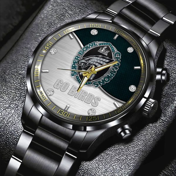 Philadelphia Eagles Black Stainless Steel Watch - HOATT 8381