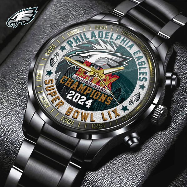 Philadelphia Eagles Black Stainless Steel Watch - TANTN 10839