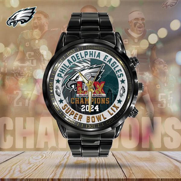 Philadelphia Eagles Black Stainless Steel Watch - TANTN 10839