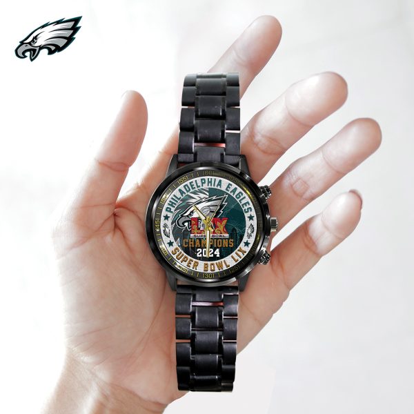 Philadelphia Eagles Black Stainless Steel Watch - TANTN 10839