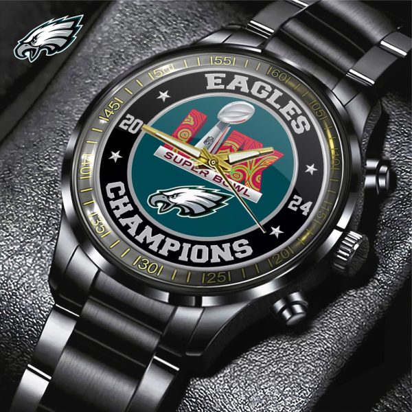 Philadelphia Eagles Black Stainless Steel Watch - TANTN 10850