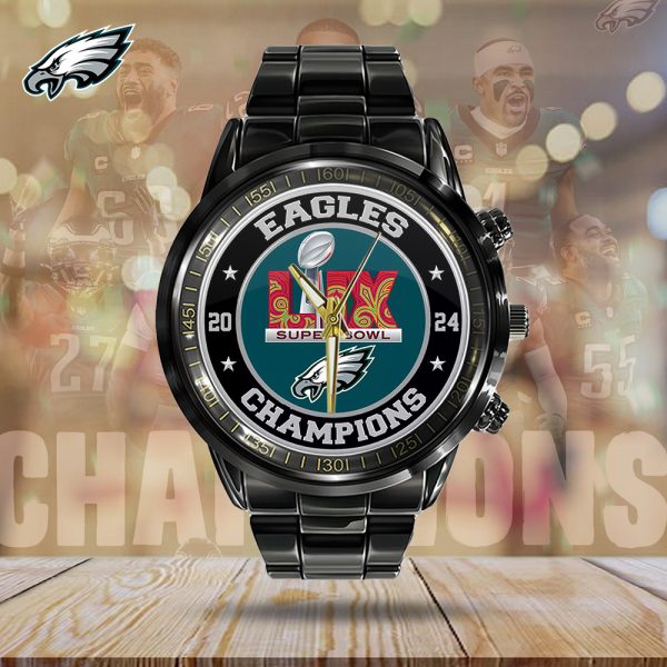 Philadelphia Eagles Black Stainless Steel Watch - TANTN 10850