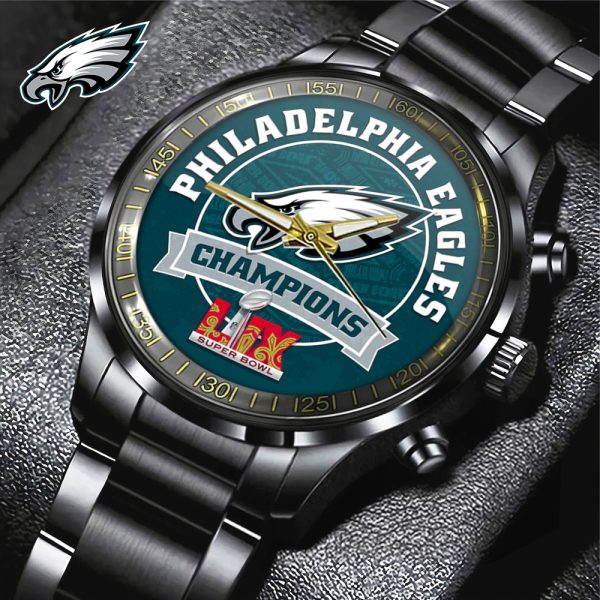 Philadelphia Eagles Black Stainless Steel Watch - TANTN 10878