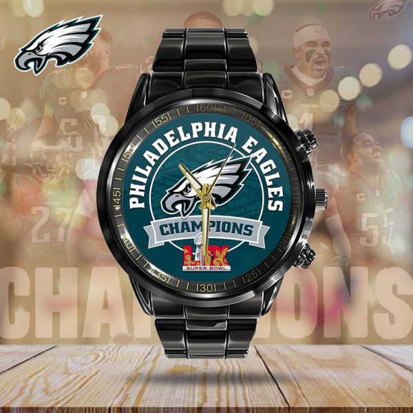 Philadelphia Eagles Black Stainless Steel Watch - TANTN 10878