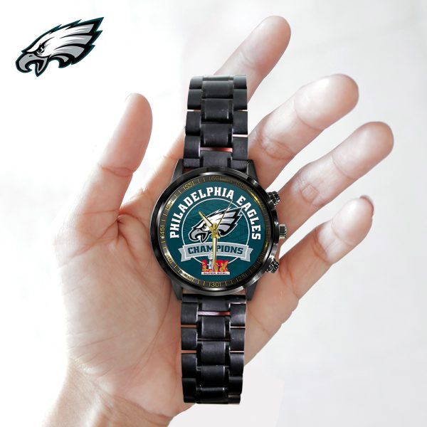 Philadelphia Eagles Black Stainless Steel Watch - TANTN 10878