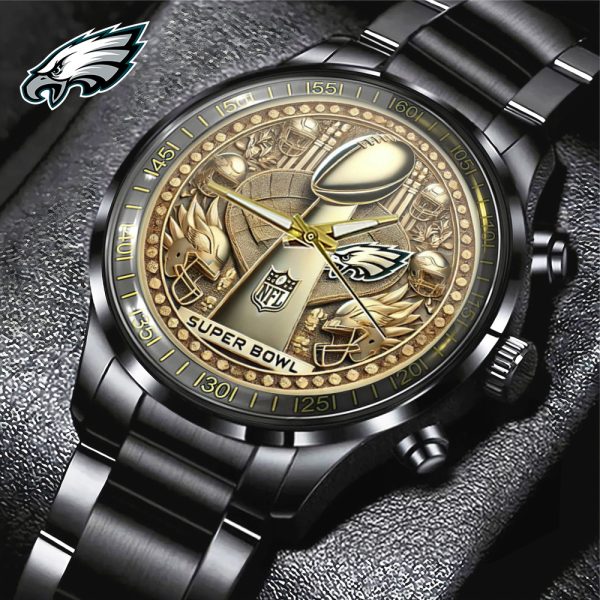 Philadelphia Eagles Black Stainless Steel Watch - TANTN 10881