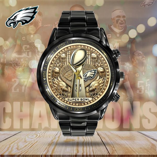 Philadelphia Eagles Black Stainless Steel Watch - TANTN 10881