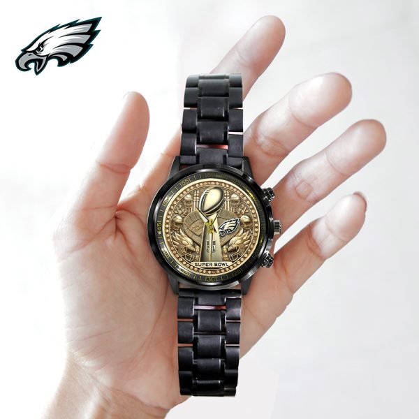 Philadelphia Eagles Black Stainless Steel Watch - TANTN 10881