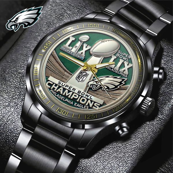 Philadelphia Eagles Black Stainless Steel Watch - TANTN 10882