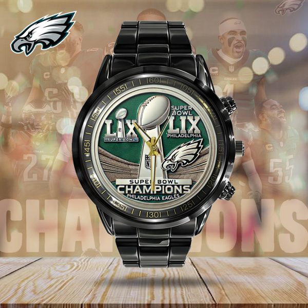 Philadelphia Eagles Black Stainless Steel Watch - TANTN 10882