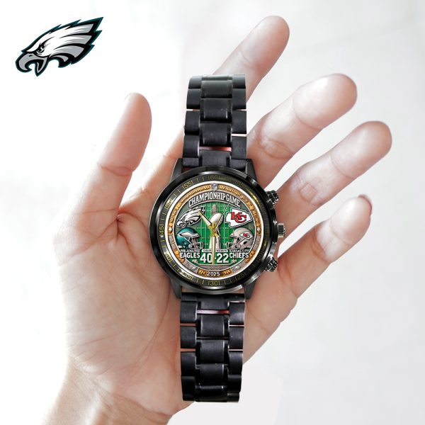 Philadelphia Eagles Black Stainless Steel Watch - TANTN 10883