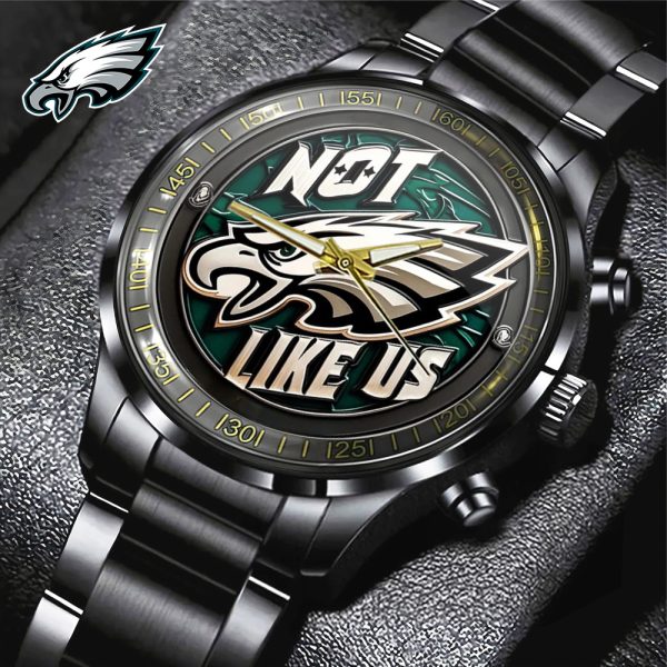 Philadelphia Eagles Black Stainless Steel Watch - TANTN 11060