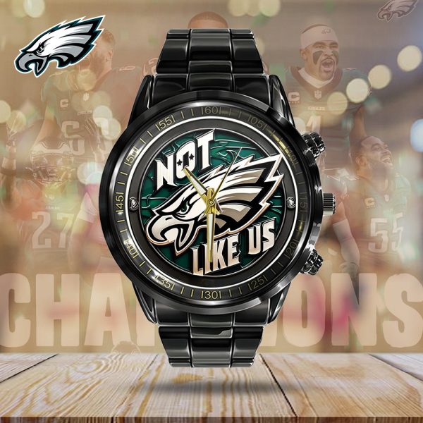 Philadelphia Eagles Black Stainless Steel Watch - TANTN 11060