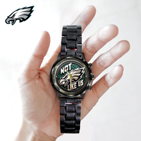 Philadelphia Eagles Black Stainless Steel Watch - TANTN 11060