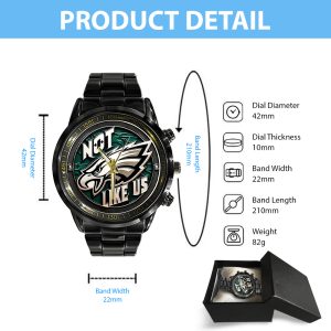 Philadelphia Eagles Black Stainless Steel Watch - TANTN 11060