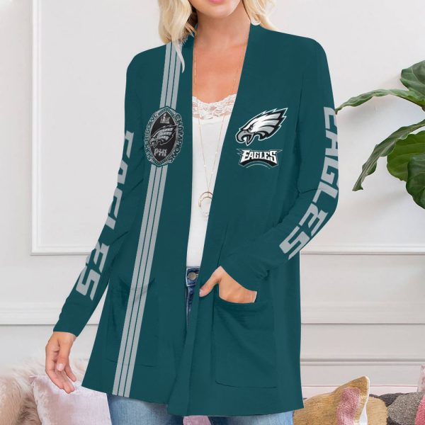 Philadelphia Eagles Women's Patch Pocket Cardigan - HOATT 8451