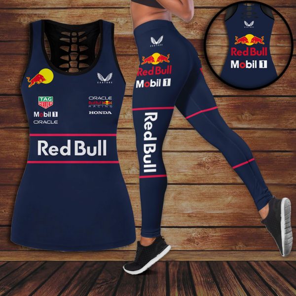 Red Bull Racing F1 Hollow Tank Top Leggings - HOATT 8378