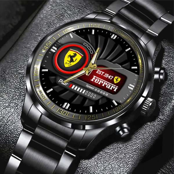 Scuderia Ferrari x Lewis Hamilton Black Stainless Steel Watch - ANHNV 6032