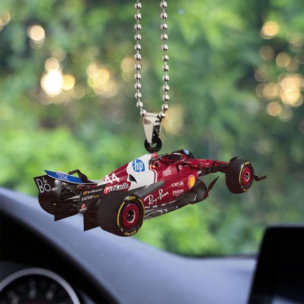 Scuderia Ferrari x Lewis Hamilton Custom Shape 2-sided Acrylic Car Ornament - TANTN 11034