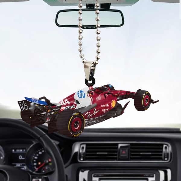 Scuderia Ferrari x Lewis Hamilton Custom Shape 2-sided Acrylic Car Ornament - TANTN 11034