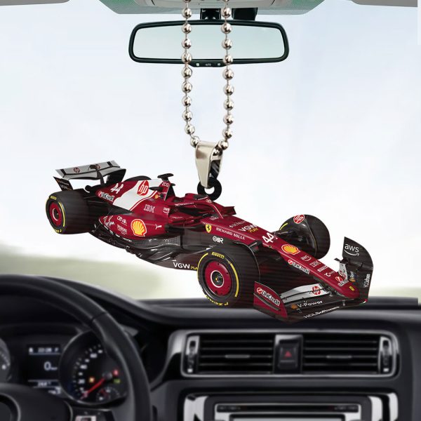 Scuderia Ferrari x Lewis Hamilton Custom Shape 2-sided Acrylic Car Ornament - TANTN 11047