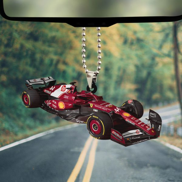 Scuderia Ferrari x Lewis Hamilton Custom Shape 2-sided Acrylic Car Ornament - TANTN 11047