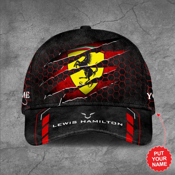 Personalized Scuderia Ferrari x Lewis Hamilton Classic Cap - TANTN 11018