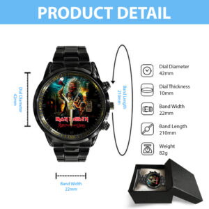 IRMA Black Stainless Steel Watch - GNE 3077