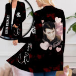 Elvis Presley Women’s Patch Pocket Cardigan – NGHIAVT 0906