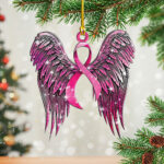 Breast Cancer Awareness Custom Shape 2-Side Printed Acrylic Ornament – HOATT 6673