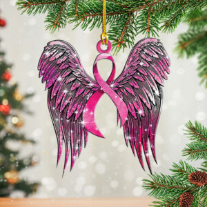 Breast Cancer Awareness Custom Shape 2-Side Printed Acrylic Ornament – HOATT 6673