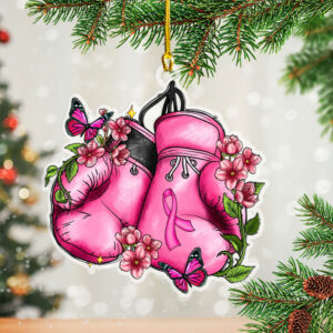 Breast Cancer Awareness Custom Shape Clear 1-Side Printed Acrylic Ornament - HOATT 6814