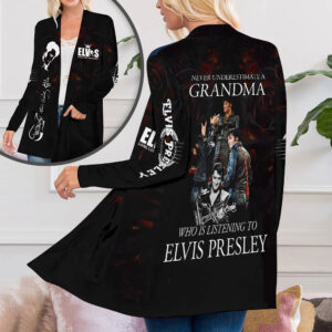 Elvis Presley Women's Patch Pocket Cardigan - HUANNM 4646