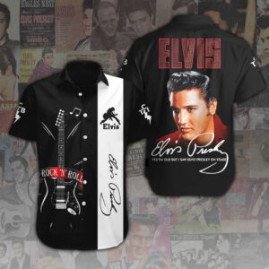 Elvis Presley Short Sleeve Button-Down Shirt - ANHNV 1858