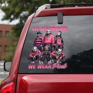 Breast Cancer Awareness x Horror Movies Car Sticker – HOATT 6683