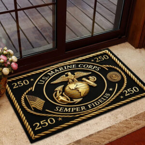 US Marine Corps 250th Anniversary Custom Doormat - MAITM12686