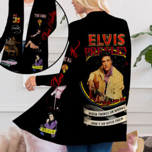 Elvis Presley Women’s Patch Pocket Cardigan – MAITM 5203