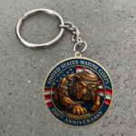 US Marine Corps Custom Shape 2-Side Printed Keychain - MAITM12555