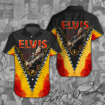 Elvis Presley Short Sleeve Button-Down Shirt - ANHNV 1076