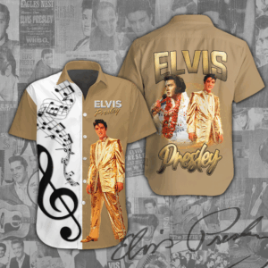 Elvis Presley Short Sleeve Button-Down Shirt - ANHNV 1088