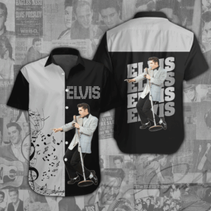 Elvis Presley Short Sleeve Button-Down Shirt - ANHNV 1097