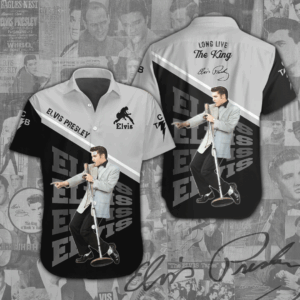 Elvis Presley Short Sleeve Button-Down Shirt - ANHNV 1098