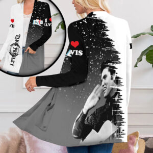 Elvis Presley Women’s Patch Pocket Cardigan – ANHNV 1832